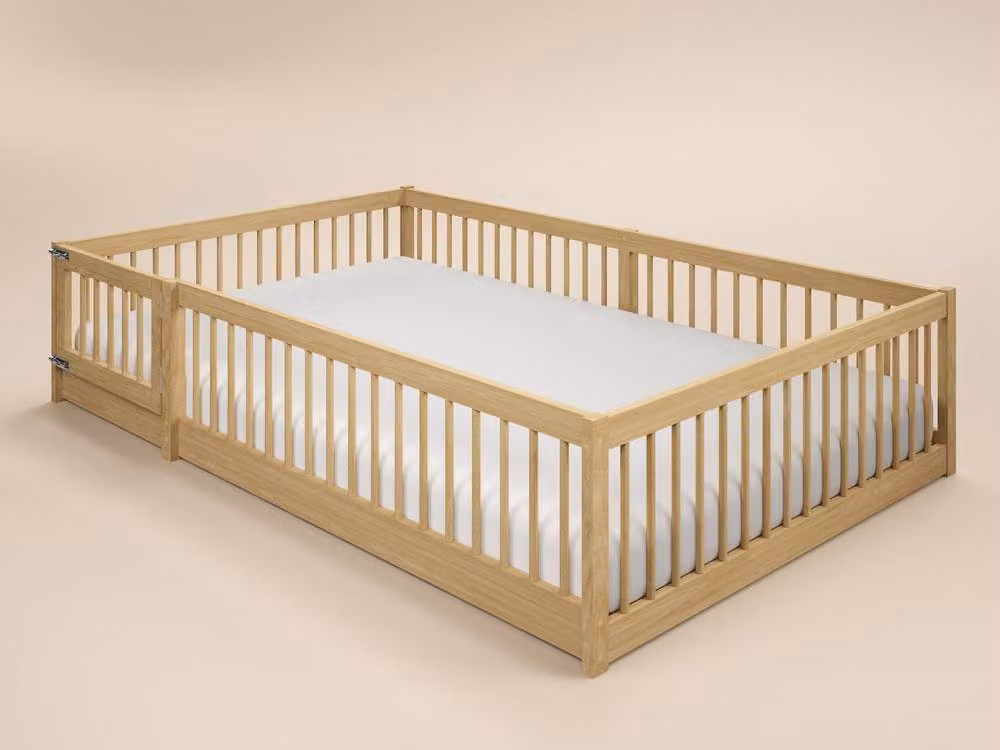 Flair Imogen House Frame Toddler Bed in Brown and Beige Solid Pine Wood, W/D/H: 120 x 200 cm – 2