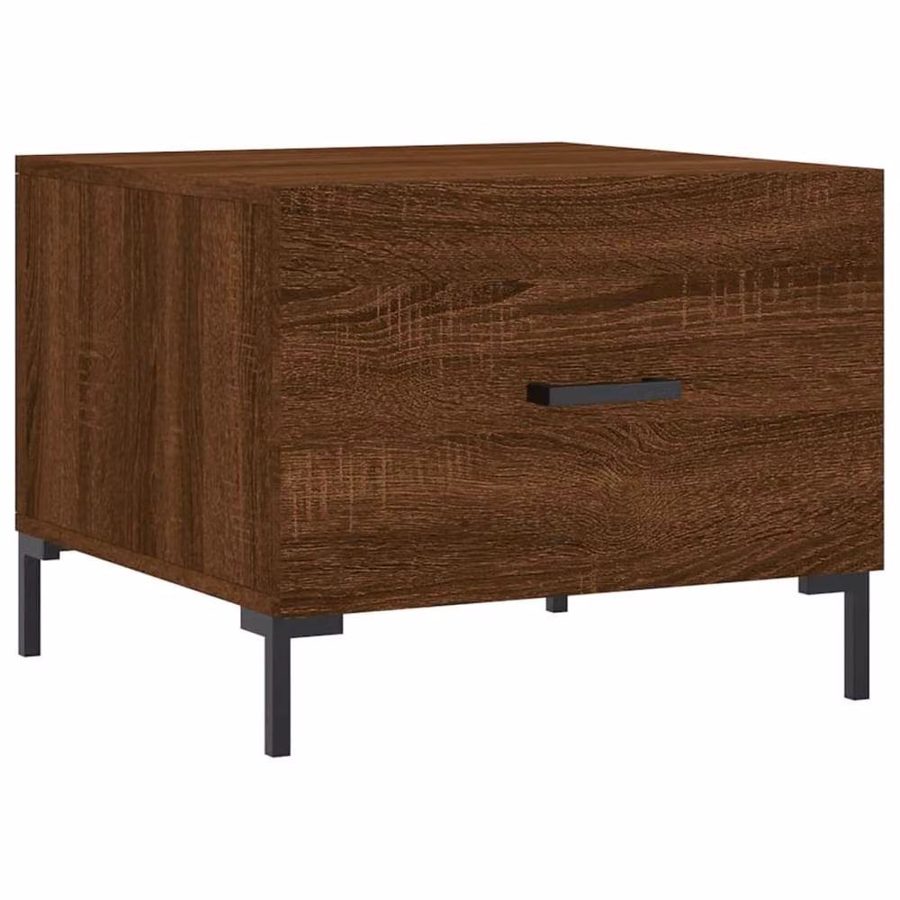 Berkfield Home Set of 2 Brown Oak Coffee Tables, W/D/H: 50 x 50 x 40 cm – 4
