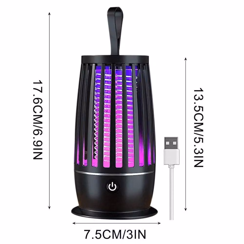 VOGREX Rechargeable Electric Mosquito Killer Lamp and Insect Trap in Black – 2