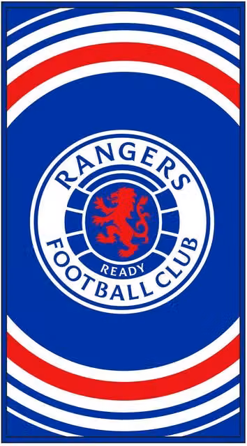 Rangers FC Pulse Cotton Bath Towel in Blue, W: 75 cm, H: 150 cm