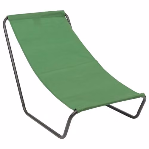 Harbour Housewares Green and Black Textilene Sun Lounger with Powder Coated Steel Frame – 1