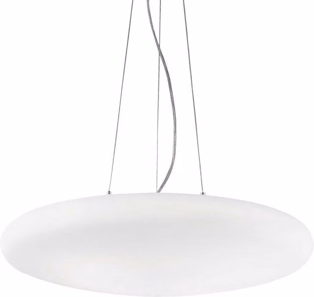 Netlighting Smarties Bianco 3 Light Medium Ceiling Pendant in White Glass with E27 Fitting