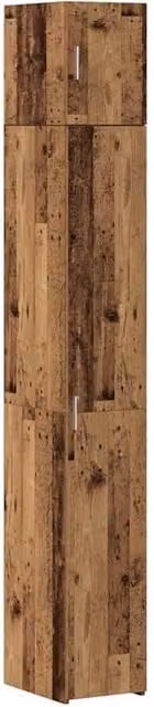 Berkfield Home Slim Storage Cabinet in Brown Old Wood, W/D/H: 30 x 42.5 x 225 cm