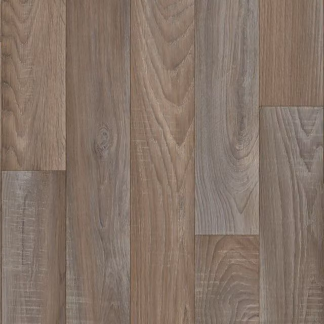 Vinyl Flooring UK Beige Wood Effect Cushion Backing Vinyl Flooring Sheet, W: 300 cm, D: 400 cm
