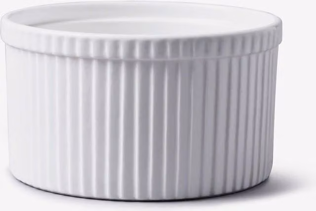 WM Bartleet & Sons 1750 T160 Traditional Porcelain Professional Soufflé Ramekin, 750ml, White