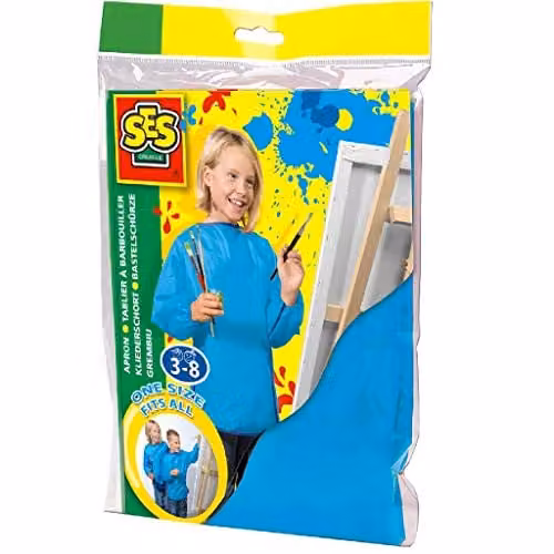SES Creative Mosaic Gluing Apron with Sophie la Girafe in Multicolour and Blue