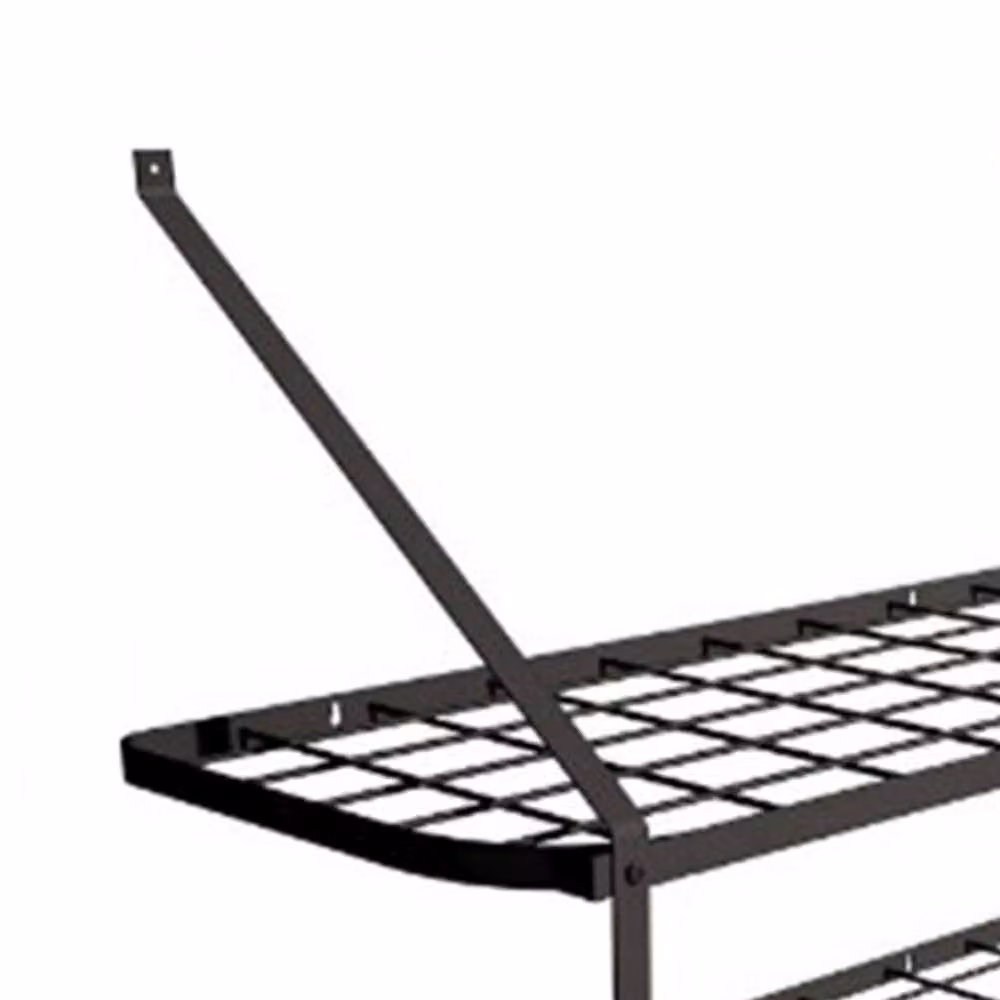 Garden Sanctuary Wall-Mounted 2 Tier Metal Pan Rack and Pot Holder Storage with 10 Hooks, Black – 5