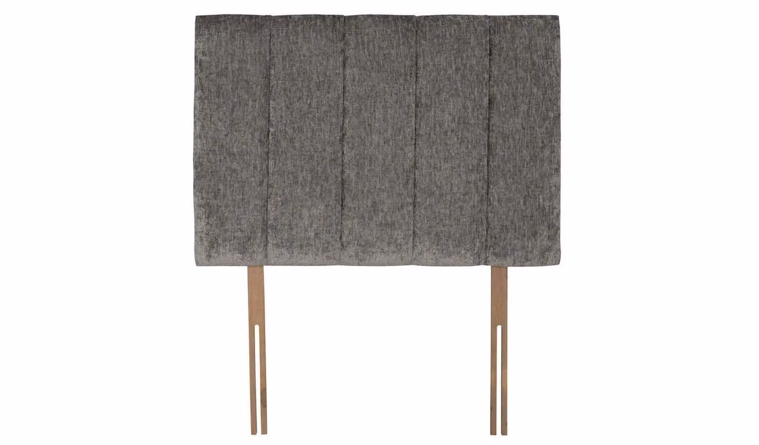 Bircham Modern Upholstered Single Headboard in Grey Fabric, W/D/H: 90 x 61 x 7 cm