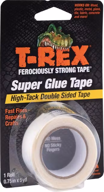 T Rex Double Sided Super Glue Tape, Transparent