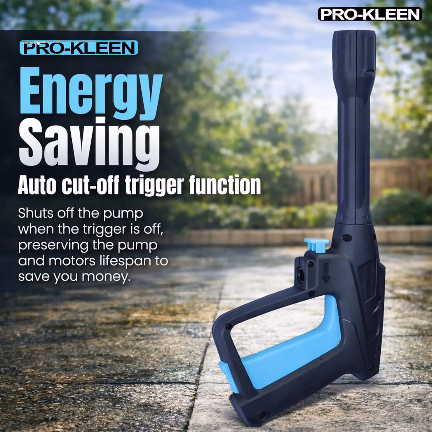 Pro-Kleen Electric Pressure Washer in Black, 2200W with 165 Bar Max Pressure and 8m Hose – 7