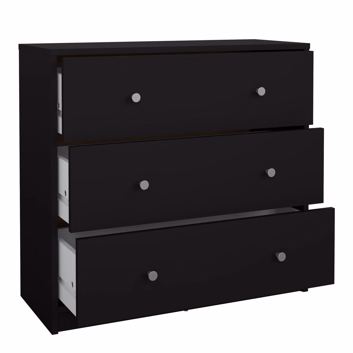 Furniture To Go May Chest of 3 Drawers in Black Matt MDF – 3