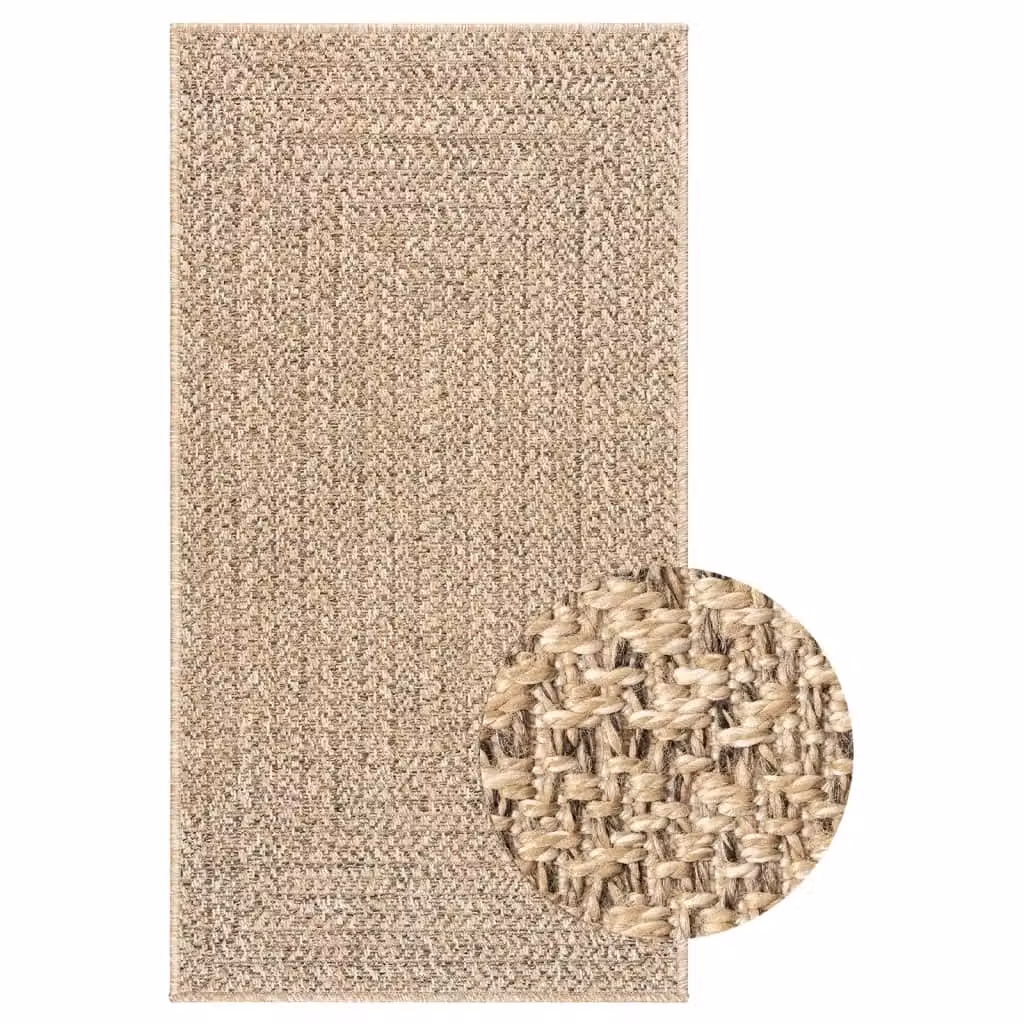 Berkfield Home ZIZUR Jute Look Indoor and Outdoor Rug, Brown and Beige, W: 60 cm, D: 110 cm – 2