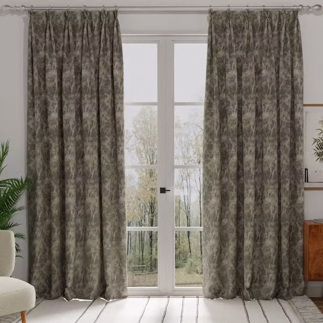 Terrys Lava Made to Measure Blackout Fabric Panel Curtain in Silver and Grey