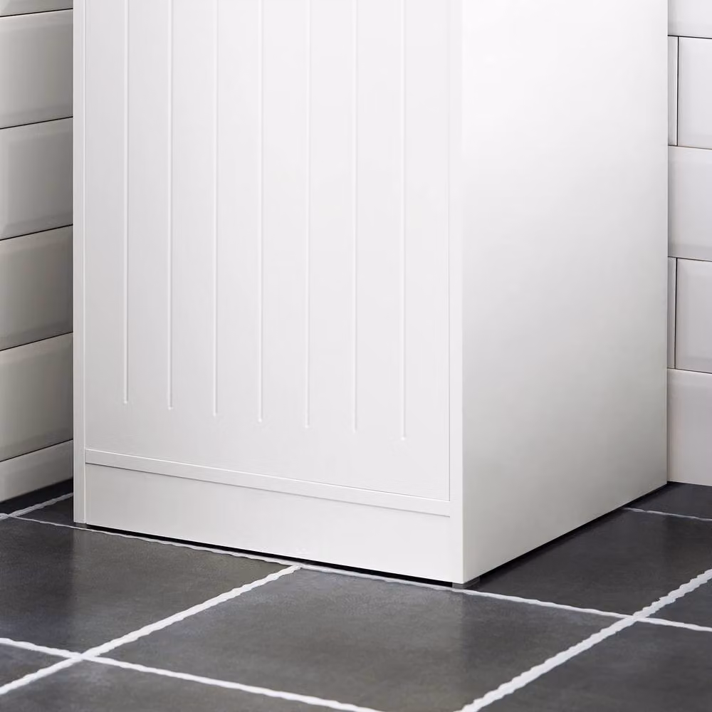 SoBuy Modern Narrow Bathroom Cabinet with Internal Drawers and Hinged Doors in White or Grey – 4