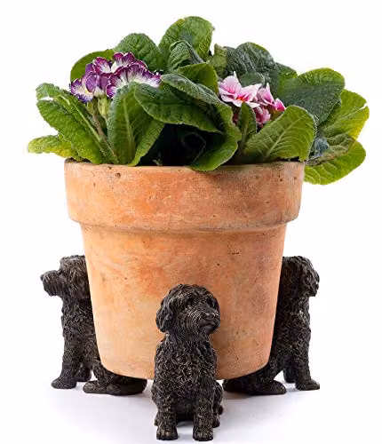 Jardinopia Cockapoo Animal Planter Pot Feet, Set of 3, Bronze, W8 x D5.5 x H10 cm