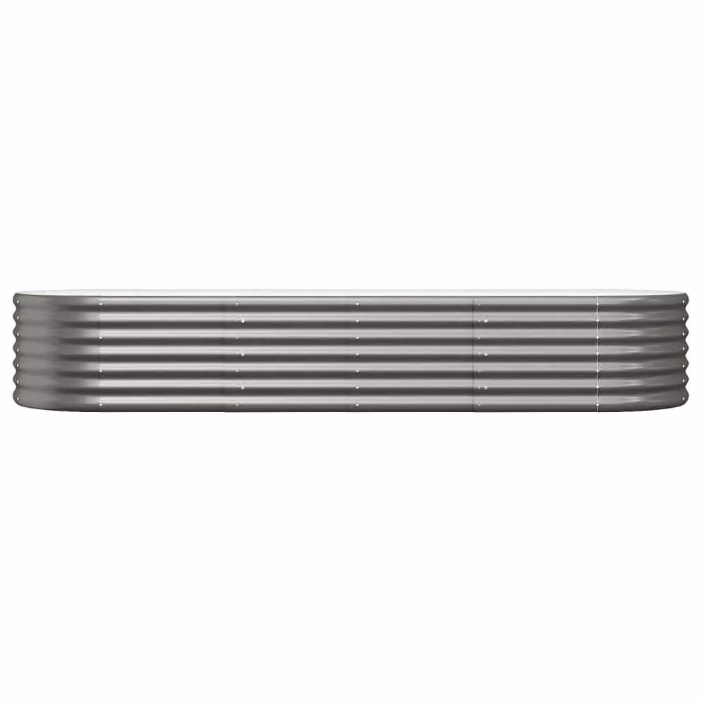Berkfield Home Garden Grey Powder-coated Steel Raised Bed W/D/H: 224 x 80 x 36 cm – 3