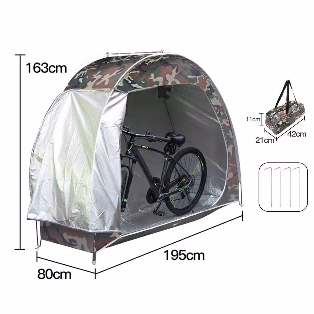 VOGREX Portable Bike Shed Tent Garden Storage Cover in Silver and Multicolour – 2