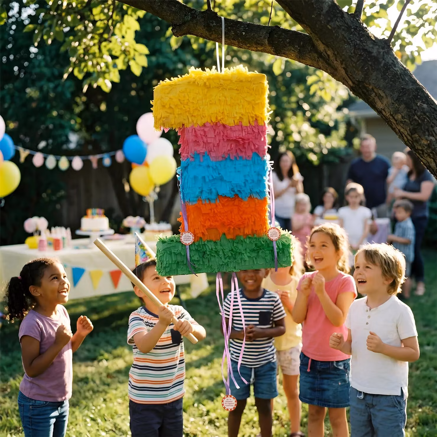 Fax Potato Multicolour Number 1 Cardboard Pinata, W: 35 cm, D: 7.5 cm, H: 50 cm – 4