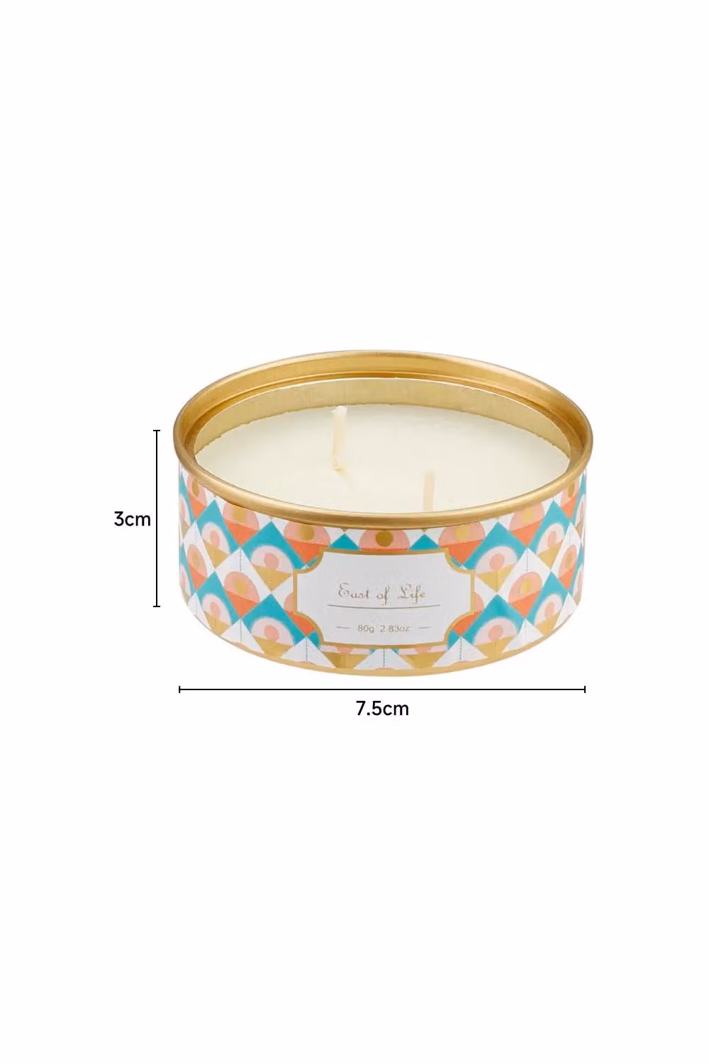 SHEONLY Two-Wick Fresh Scented Soy Wax Candle in Multicolour Metal Can – 2