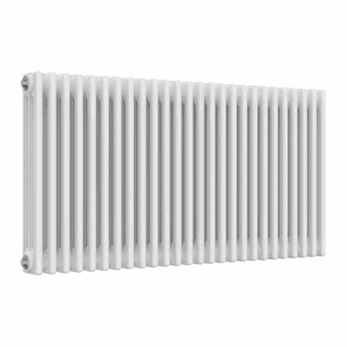 Bathroom Kingdom Colona White 3 Column Horizontal Traditional Steel Wall Hung Radiator W/H: 119 x 60 cm