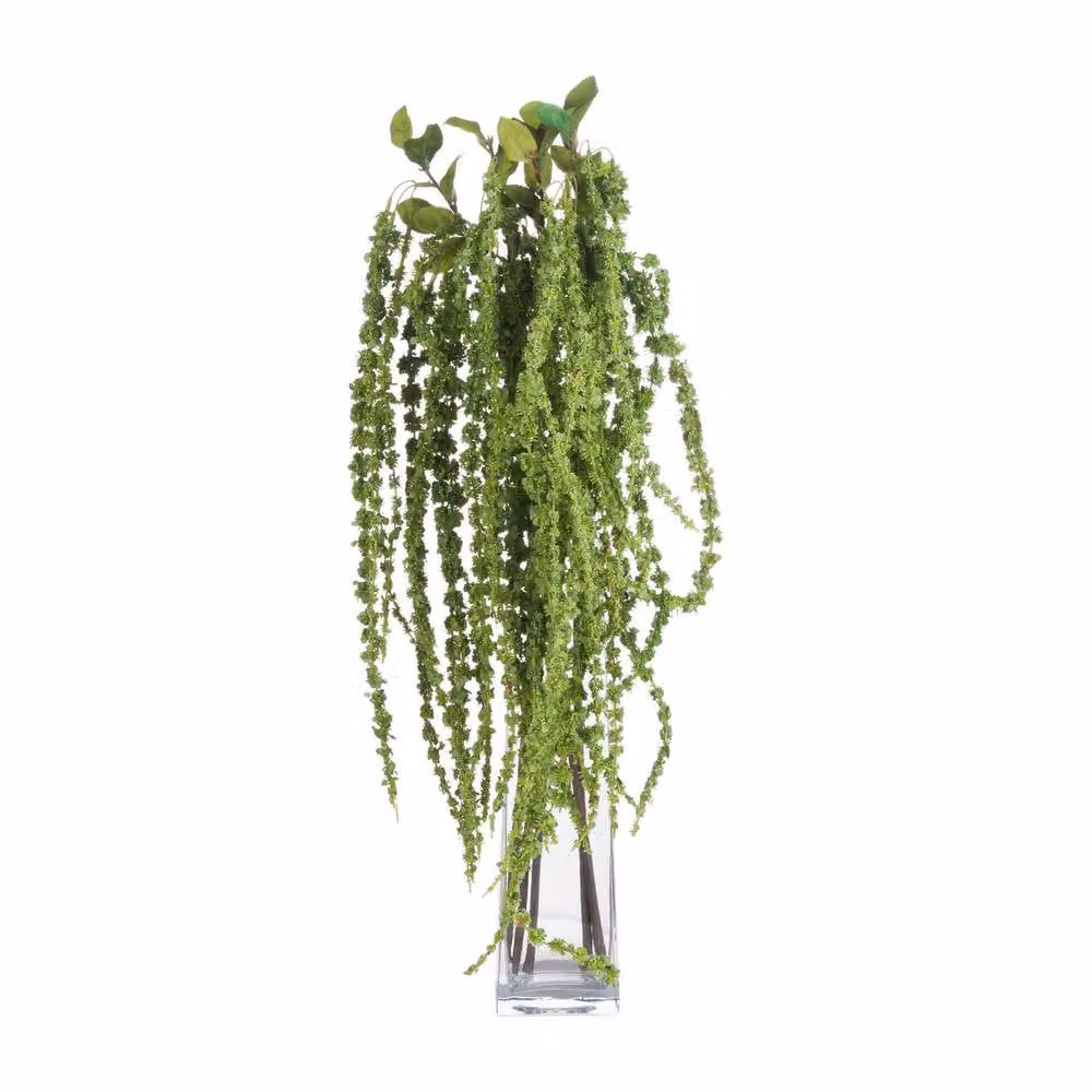 Hill Interiors Faux Amaranthus in Green, Height: 100 cm – 2