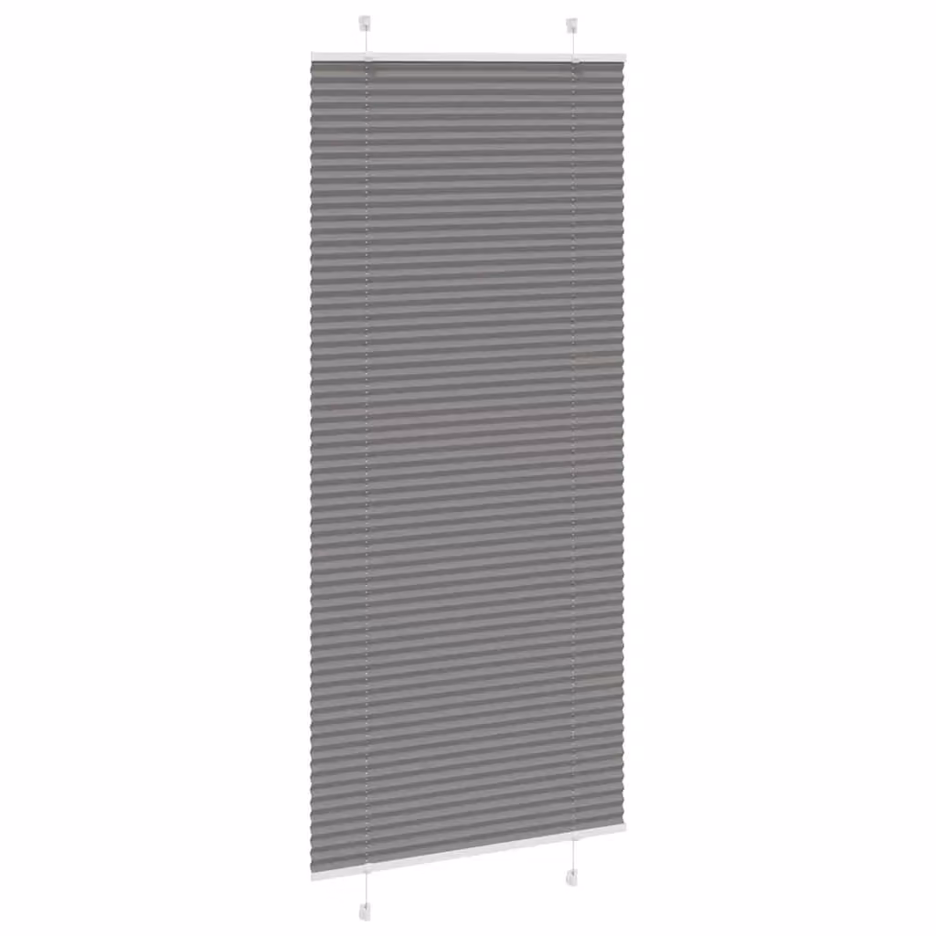 Berkfield Home Single Pleat Fabric Blind in Anthracite and Black, W: 85 cm, H: 200 cm – 3