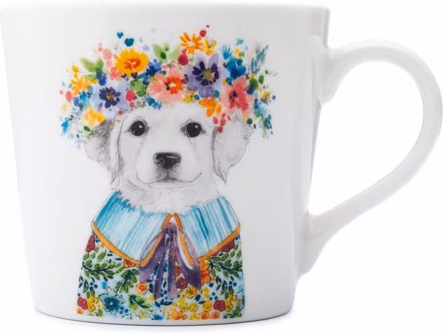 Mikasa Tipperleyhill Bone China Mug, White and Multicolour, 380 ml
