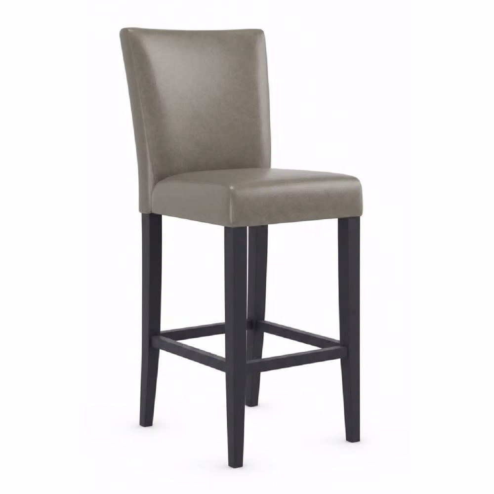 netfurniture Charroney Grey Leather Padded Kitchen Breakfast Bar Stool – 2