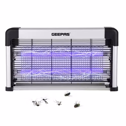 GEEPAS 30W Electric Insect Killer UV Fly Zapper in White for Flies, Moths, Mosquitoes and Wasps