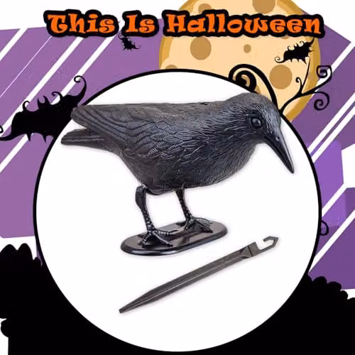 VFM e-Store Black Crow Halloween Decoration with Ground Spike – 7