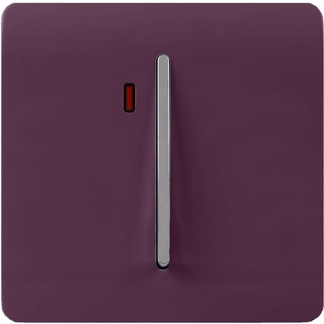 Trendi Flush Cooker Switch with Neon Insert in Purple and Chrome