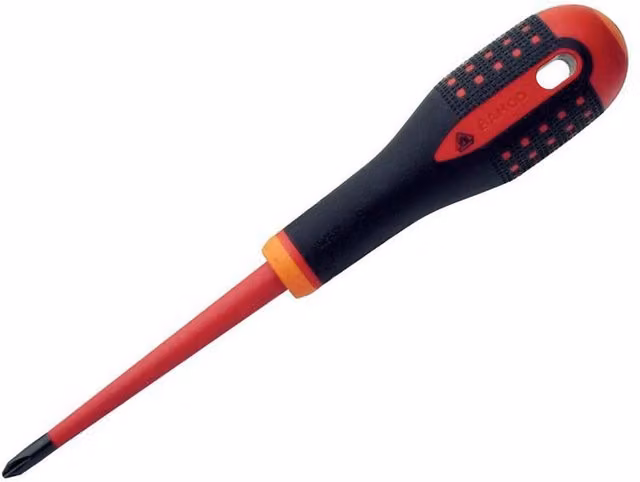 Bahco ERGO Slim VDE Insulated Phillips Screwdriver PH2 x 100mm, Black