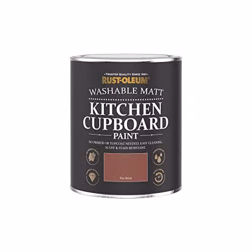 Rust-Oleum Red Kitchen Cupboard Paint in Matt Finish - Fire Brick 750ml – 3