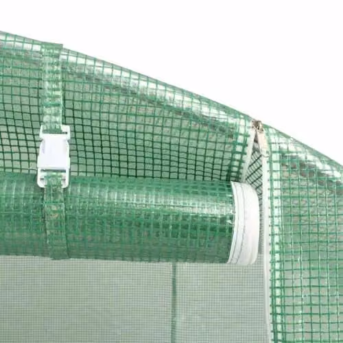 vidaXL Greenhouse with Green Steel Frame, 88 m2, W: 22 m, D: 4 m, H: 2 m – 3
