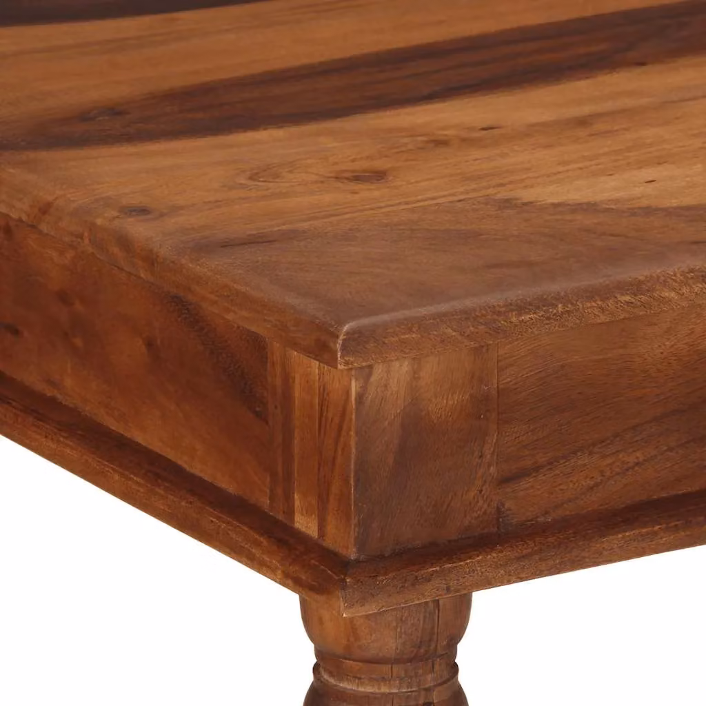Berkfield Home Rectangular Acacia Wood Dining Table, Brown, W/D/H: 120 x 60 x 77 cm – 4