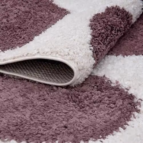 THE RUGS Soft Shaggy Area Rug with Modern Animal Print Design in Purple, W: 200 cm, D: 290 cm – 5