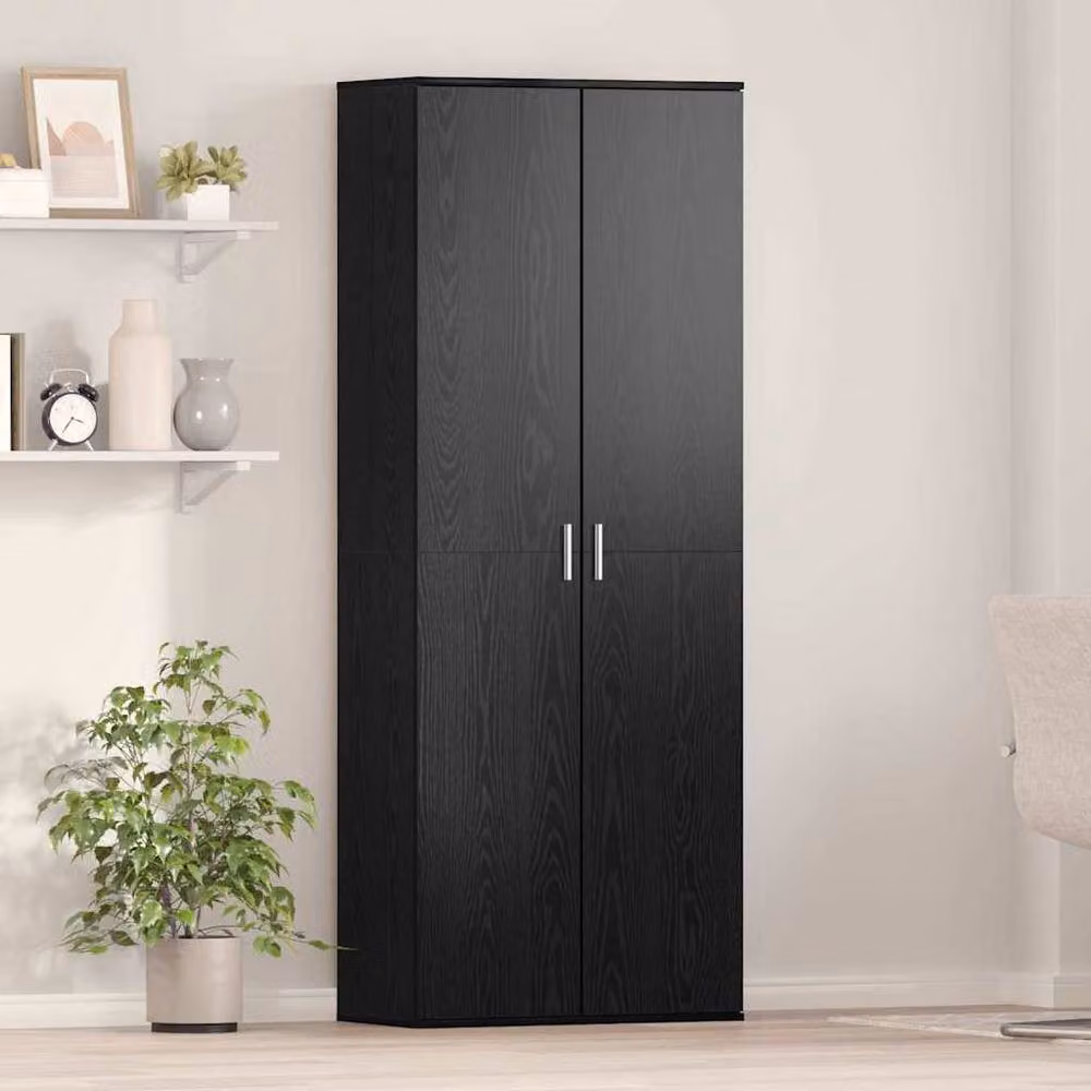 Berkfield Home Black Oak Highboard W/D/H: 70 x 35 x 180 cm – 2