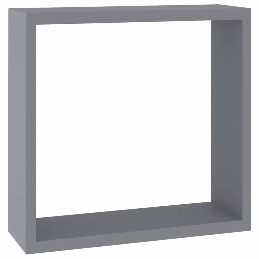 Berkfield Home Wall Mounted Cube Shelves, Set of 3, Grey MDF – 3