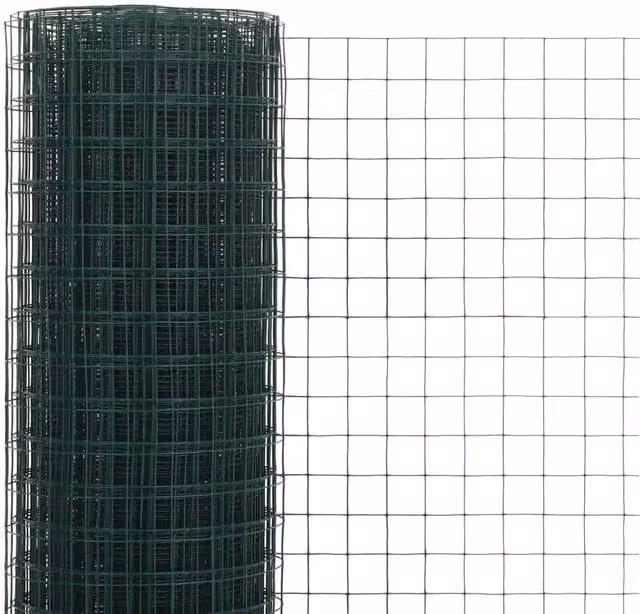 Berkfield Home Green PVC Coated Steel Chicken Wire Fence, 25 x 0.5 m – 1