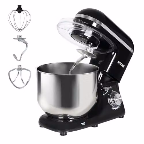 Spector 8L Heavy Duty Stand Mixer in Black with 1400W Motor and 6-Speed Function – 1
