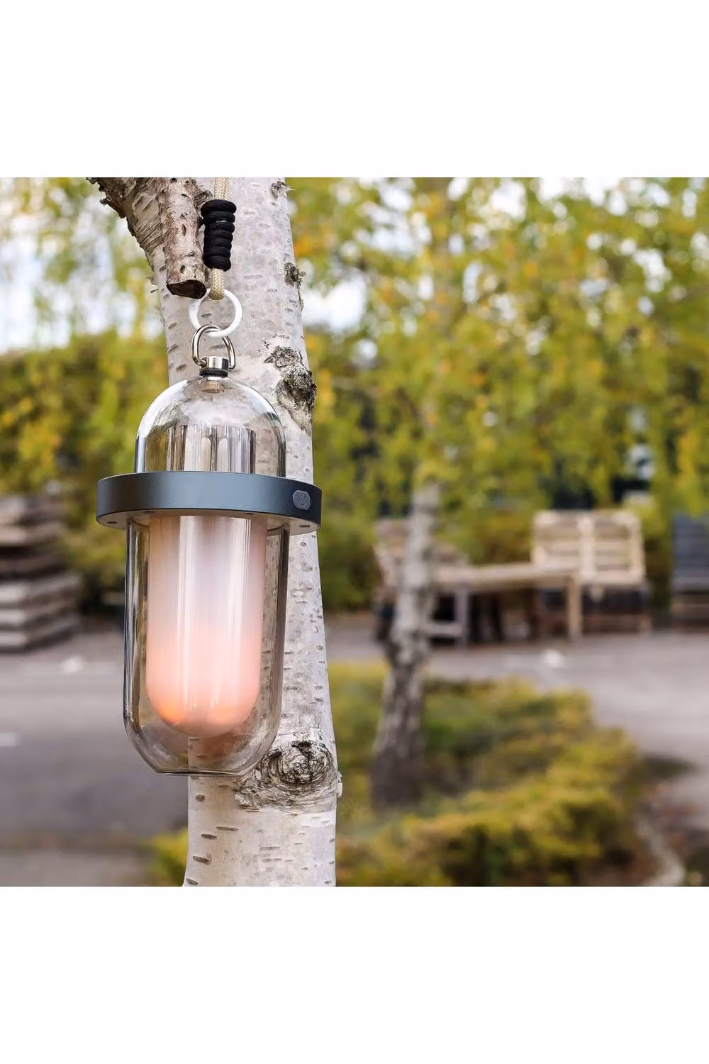 KDMD Modern Multicolour Outdoor Flame Effect Tabletop Lamp, White – 2