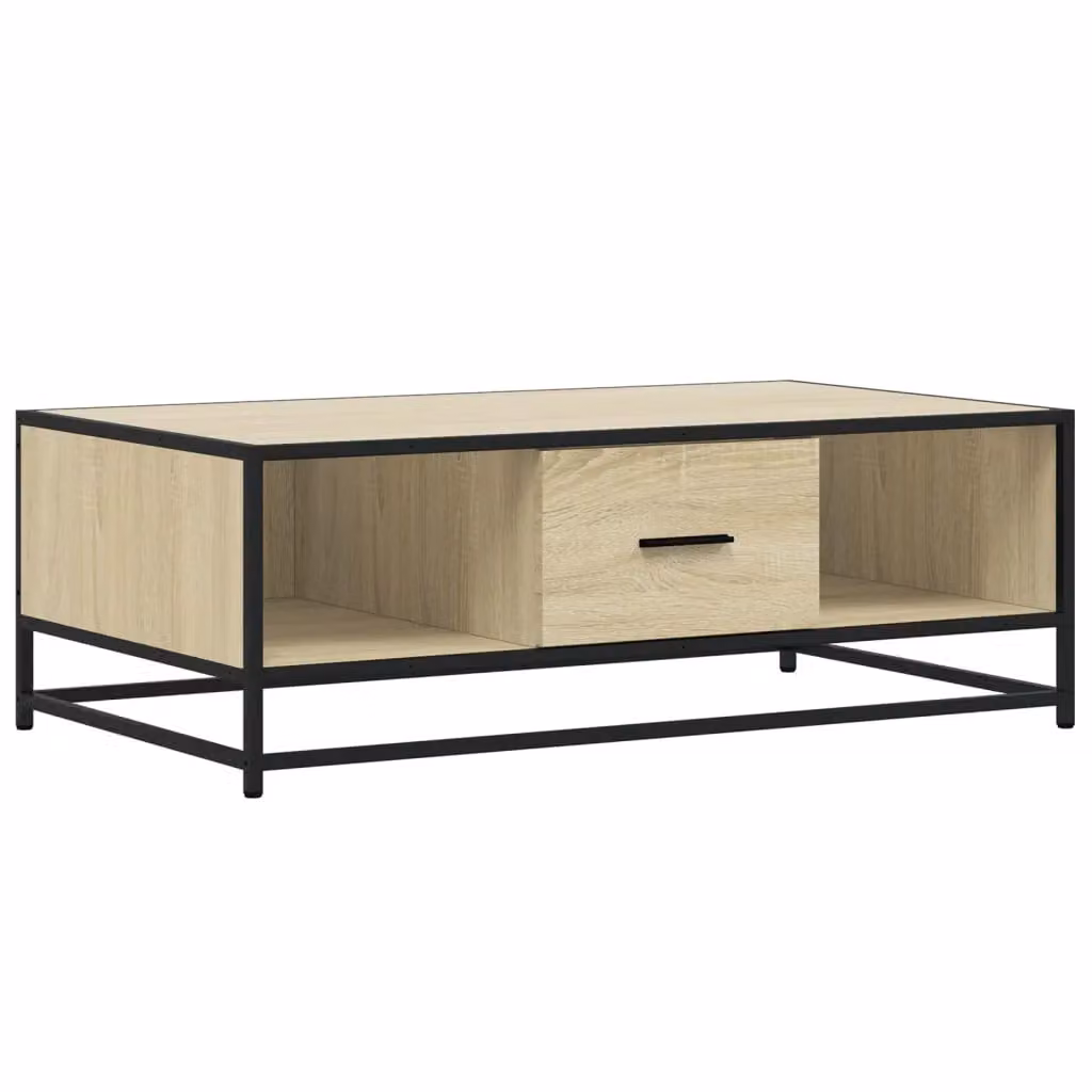 Berkfield Home Sonoma Oak Coffee Table in Brown, W/D/H: 100 x 57 x 35 cm – 2