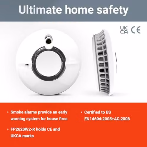 FireAngel FP2620W2-R Pro Connected Interlinked Smoke Alarms, White, 10 Year Battery – 3