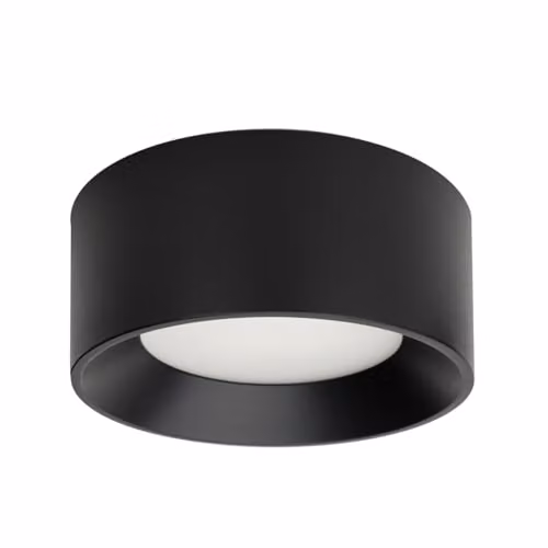 Italux Sirius Modern Cylindrical LED Ceiling Light in Black with CCT 3000K + 4000K – 1