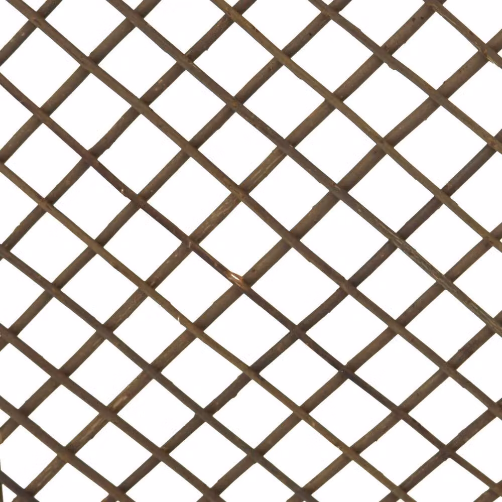 Oypla Set of 2 Brown Woven Willow Climbing Trellis Screens – 3