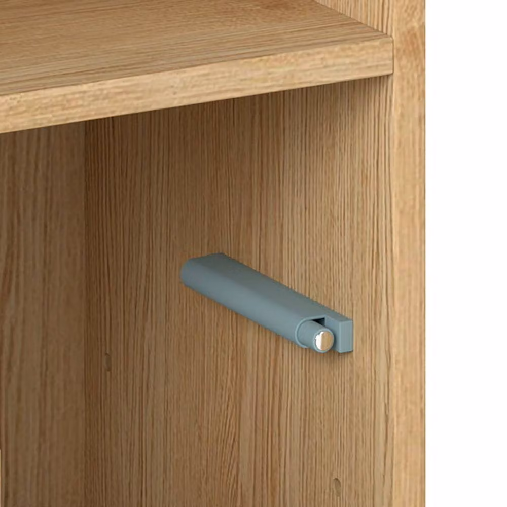 Levede Modern Brown Oak Freestanding Bathroom and Hallway Storage Cabinet with Adjustable Internal Shelves and Hinged Doors – 3
