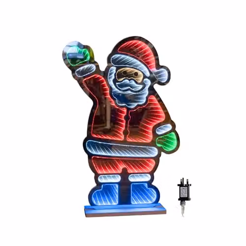 Samuel Alexander 60cm Waving Santa Christmas Infinity Decoration with Multi-Coloured LEDs – 2