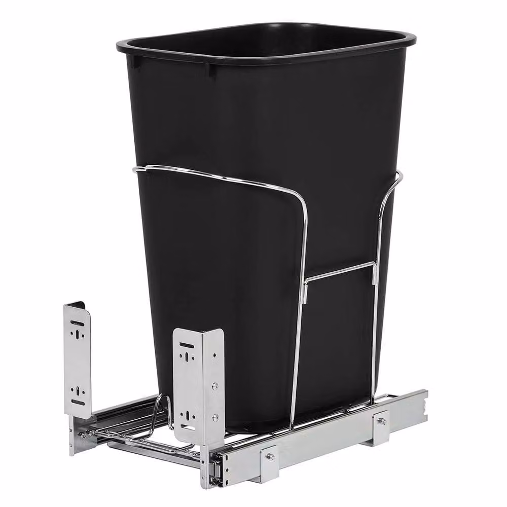 VOGREX Black Steel Under Cabinet Kitchen Cupboard Bin – 4