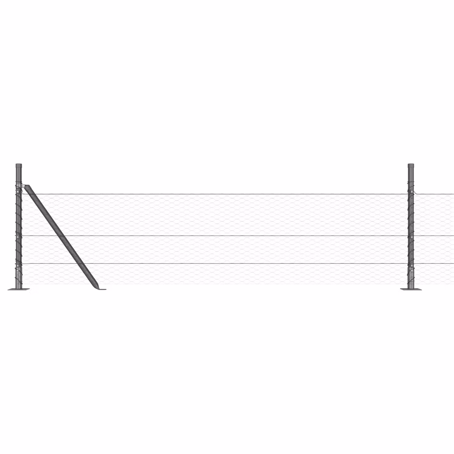 Berkfield Home Grey Steel Hexagon Fence, H: 0.5 m x L: 100 m – 2