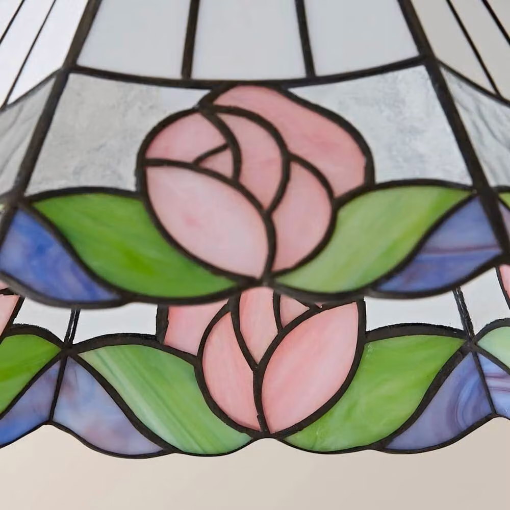 SPETLEK Vintage Multicolour Stained Glass Cone Lampshade – 3